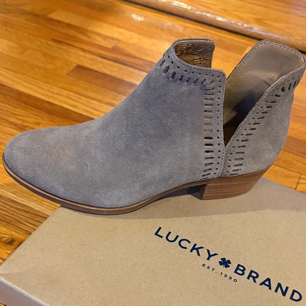 Lucky Brand Women's Suede Ankle Booties - Taupe